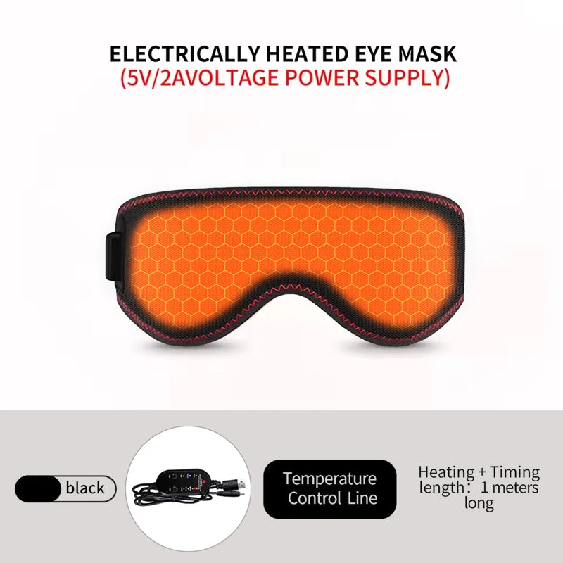 Heated Eye Compress Mask | 3 Warmth Levels for Dry Eyes, Puffiness & Sleep