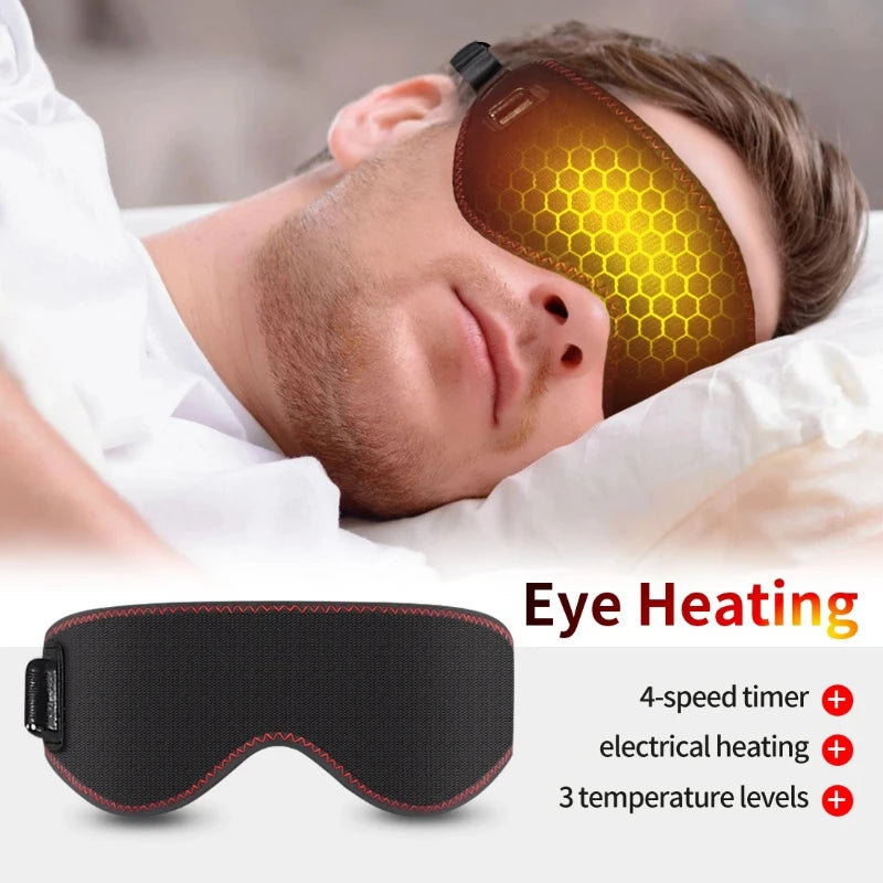 Heated Eye Compress Mask | 3 Warmth Levels for Dry Eyes, Puffiness & Sleep