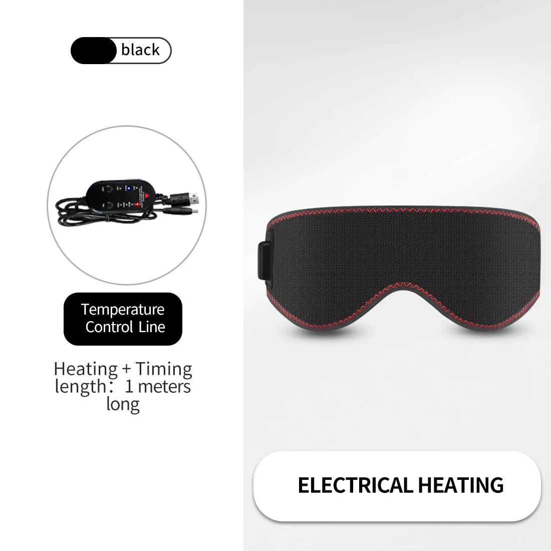 Heated Eye Compress Mask | 3 Warmth Levels for Dry Eyes, Puffiness & Sleep