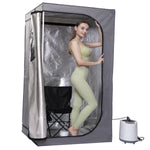 Steam Sauna Includes Fold Chair Full Body Heating 2000W 4.2L  Portable  Box Ease Insomnia Stainless Steel Pipe Support