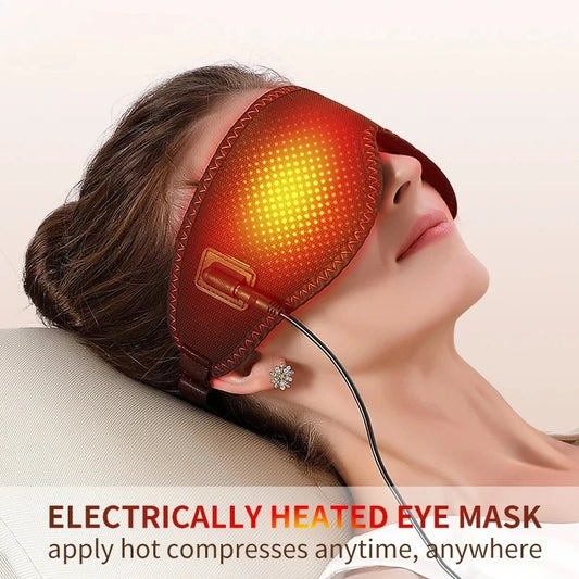 Heated Eye Compress Mask | 3 Warmth Levels for Dry Eyes, Puffiness & Sleep