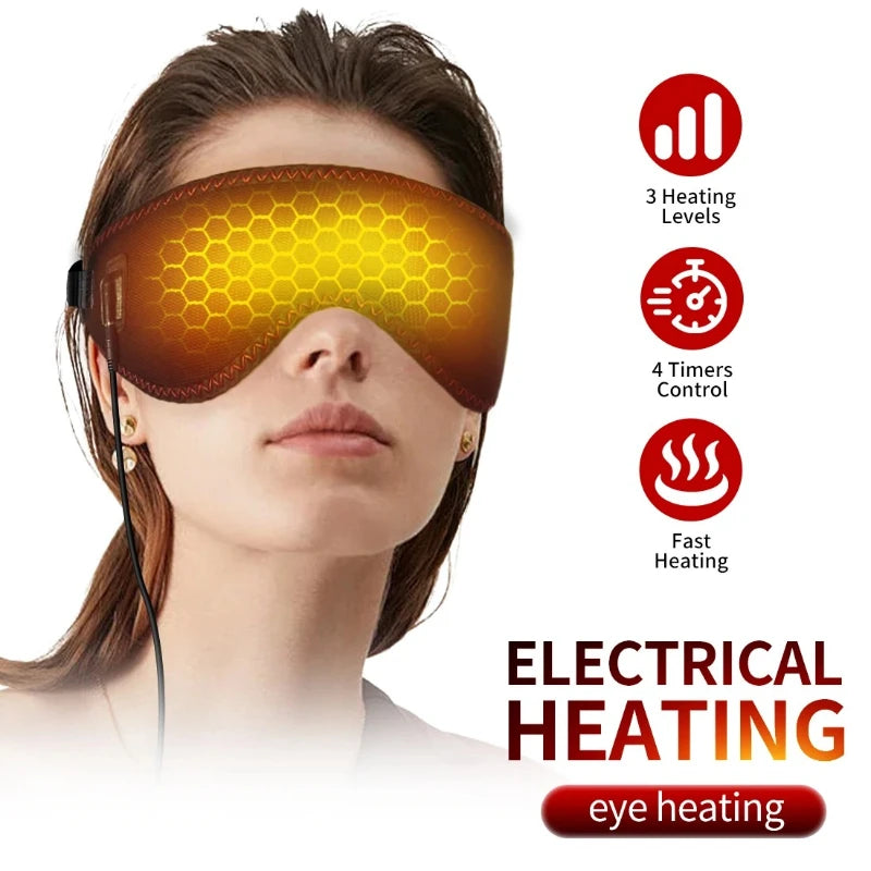 Heated Eye Compress Mask | 3 Warmth Levels for Dry Eyes, Puffiness & Sleep