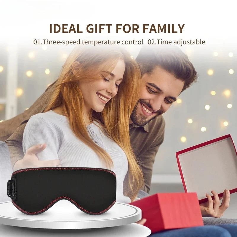 Heated Eye Compress Mask | 3 Warmth Levels for Dry Eyes, Puffiness & Sleep