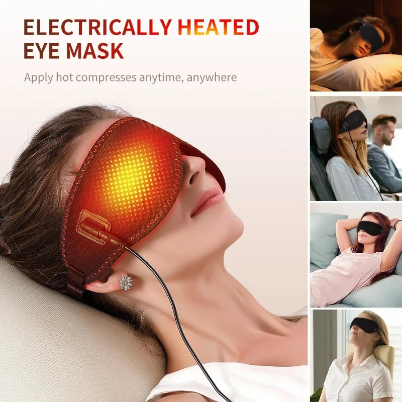 Heated Eye Compress Mask | 3 Warmth Levels for Dry Eyes, Puffiness & Sleep