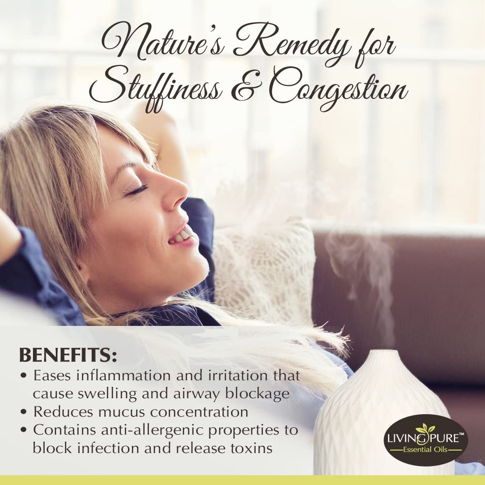 100% Organic Respiratory Essential Oil & Sinus Relief Blend - Breathe Easy with Nature’s Best - Living Pure Essentials