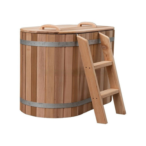 2 Person Wooden Cold Plunge Tub Hot Tub Combo Cedar Spa Bath Tub - Living Pure Essentials