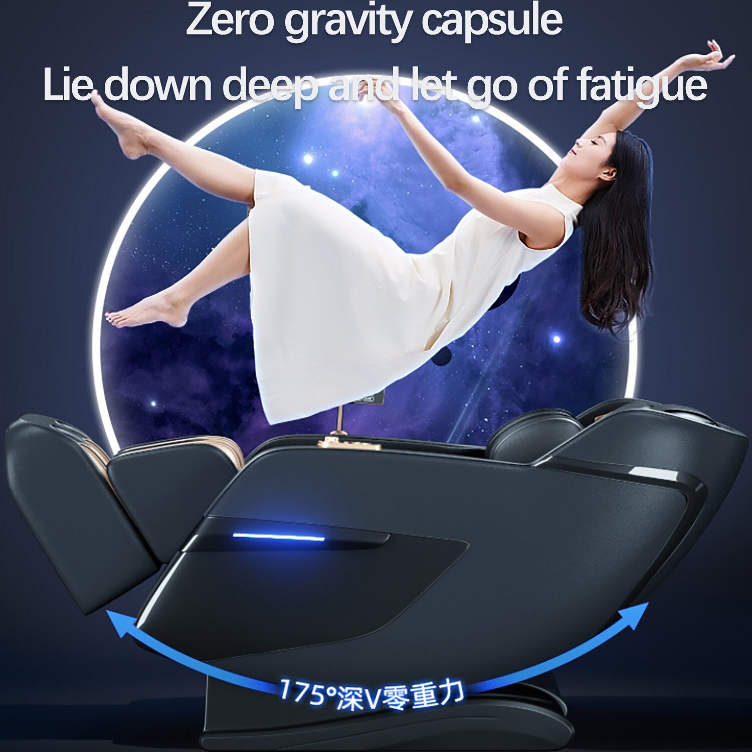 Extend Touch Screen Luxury 8D Voice Control Full Body Massage Chair Zero Gravity, Bluetooth Speaker,Foot Rollers and Heating - Living Pure Essentials