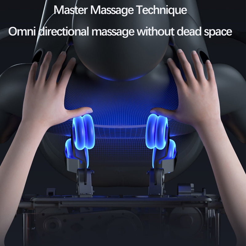 Extend Touch Screen Luxury 8D Voice Control Full Body Massage Chair Zero Gravity, Bluetooth Speaker,Foot Rollers and Heating - Living Pure Essentials