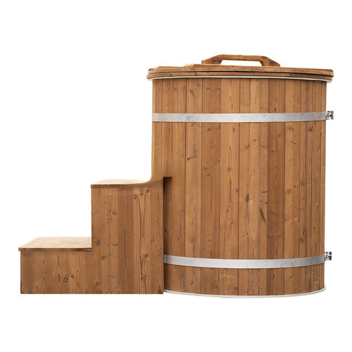 New 2 Person Wooden Cold Plunge Tub Hot Tub Combo Cedar Spa Bath Tub - Living Pure Essentials